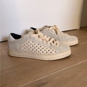 P448 Beige and Cream Sneakers